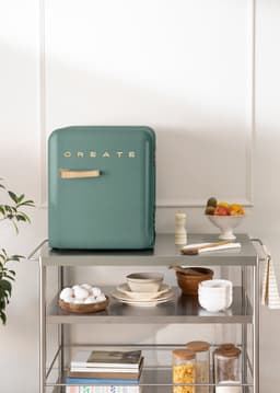CREATE - Koelkast in retrostijl - Sage - Handvat Goud - FRIDGE RETRO 48L — thumbnail 4