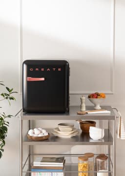 CREATE - Koelkast in retrostijl - Gebroken wit - Handvat Terracotta - FRIDGE RETRO 48L — thumbnail 5