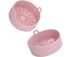 Siliconen Pan, Herbruikbare Siliconen Pan Airfryer Vervanging Siliconen Pan Keuken Elektrische Friteuse Mandbak Bakaccessoire ‑20℃‑220℃(16CM een roze)
