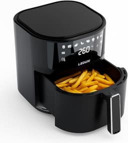 Airfryer 6L – 1700W Luchtfriteuse met Touchpaneel – Instelbare Temperatuur 80-200°C – Energiezuinig tot 70% – Zwart — thumbnail 1