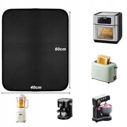 Airfryer Mat - Siliconen kookplaat beschermer - 60x40cm - Hittebestendig tot 560°C - Voor Airfryer, Oven & Barbecue - Makkelijk Schoon Te Maken & Anti-slip — thumbnail 6