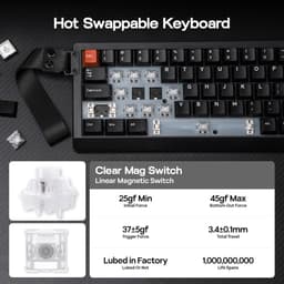 EPOMAKER HE68 Lite - Hall Effect - 8000hz - Magnetisch Toetsenbord - RGB - 65% - QWERTY - Gaming Keyboard - Clear Mag Switch - Zwart — thumbnail 5