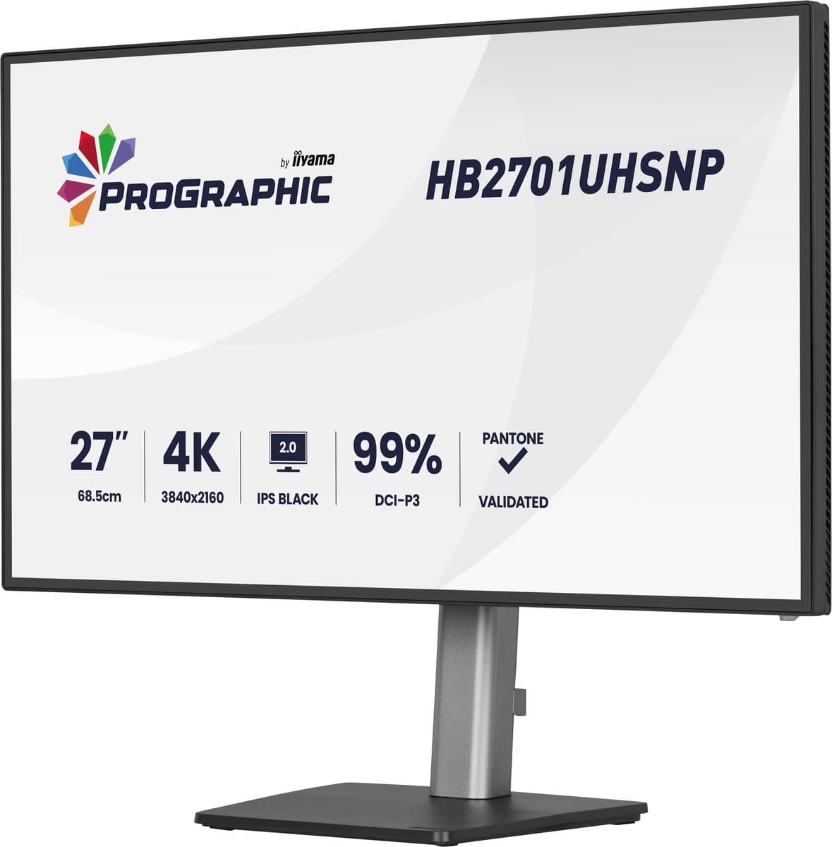 iiyama ProGraphic HB2701UHSNP-B1 - 27 inch - 4K - IPS Black 2.0 - Verstelbaar - DCI-P3(99%) - USB-C Dock — afbeelding 1