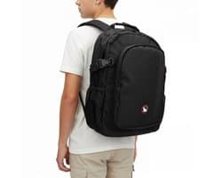 Laptop Rugzak 17 Inch - Waterdicht - 42x34x18cm - Laptoptas - Waterdichte Rugzak - Reistas - Schooltas - Zwart - Heren / Dames - Jongens / Meisjes - Leonardo