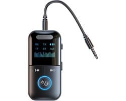 Bluetooth 5.4 audio transmitter ontvanger, 4-combi 1 draadloze transmitter adapter, aux-adapter voor vliegtuigen, auto's, laptops, radio's, tv's