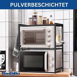 Verstelbaar Magnetronrek met 3 Niveaus voor Extra Keukenopslag — thumbnail 4