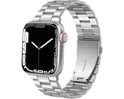 Casemania Watch Bandje Geschikt voor Apple Watch Ultra 2 (49mm - 2023) - Zilver - Verstelbare RVS Metalen Horlogenbandje - Stainless Steel SmartWatch Strap