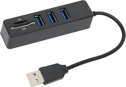 3-poorts draagbare USB-splitter USB 2.0 Hub 480 Mbps — thumbnail 1