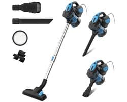 Lunekiss 600W handstofzuiger met 18 kPa zuigkracht, zakloos HEPA filtersysteem, lichtgewicht snoer steelstofzuiger voor vloeren