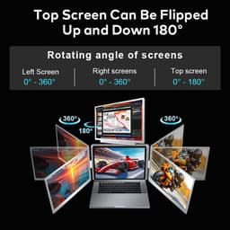 Virello® OneCable 14’’ - Portable Quad Monitor - Inclusief Beschermhoes - Draagbaar Beeldscherm - Draagbare Monitor - Full HD - IPS - Grijs — thumbnail 17