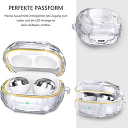 Harde Transparante Hoes Voor Galaxy Buds Serie – Geschikt Voor Buds Live, Pro, 2 & 2 Pro | Schokbestendig + Sleutelhanger — thumbnail 5
