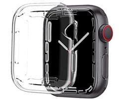 Screen protector - Geschikt voor Apple Watch 7 / 8 / 9 - 45 mm - Full Cover Hard Case / Beschermend Hoesje - Transparant