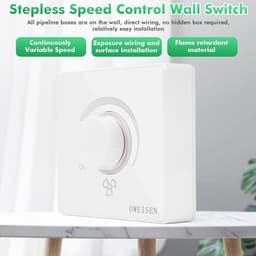 Jadeshay Fan Speed Controller Speed Controller 230V 86 Ceiling Type 10A Speed Controller Fan Wall Mounted LED Dimmer 230V 220V — thumbnail 2