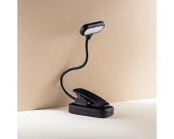 Oplaadbare LED Boeklamp met Flexibele Zwanenhals - Oogvriendelijke Clip Verlichting voor Lezen en Bureau