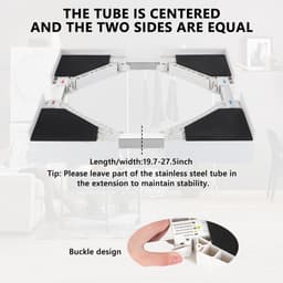 Universele Stapelset Wasmachine en Droger: Verstelbaar Frame met Anti-Vibratie Pads — thumbnail 2