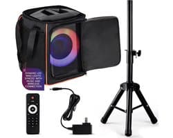 Draagbare Bluetooth Party Speaker met Statief en Draagtas - Krachtige Stereo Geluidservaring