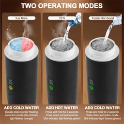 Draagbaar koffiezetapparaat - 3-in-1 - Koffiezetapparaat - Elektrische Espresso Apparaat - Oplaadbaar - Capsule Koffie - Gemalen Koffie - Reis & Camping Koffiezetapparaa 12 volt — thumbnail 5
