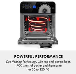 Hot Air Fryer met Digitale Bediening en 16 Voorgeprogrammeerde Instellingen - 14 L Capaciteit, 1700 W, Tot 220 °C — thumbnail 3