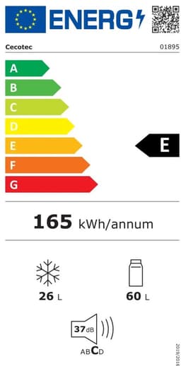 Cecotec 01895 koel-vriescombinatie Vrijstaand 86 l E Rood — thumbnail 3