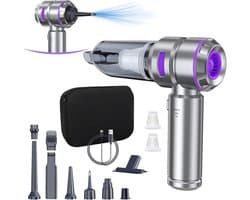 4-in-1 Draadloze Autostofzuiger 20 kPa - Krachtige Mini Stofzuiger met Borstelloze Motor, 30 Min Looptijd, Stofzuigen Blazen Luchtpomp voor Auto en Thuis