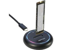 M.2 NVMe en NGFF SSD Docking Station met RGB Achtergrondverlichting