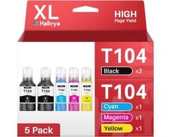 Inktpatronen Multipack voor EcoTank ET-1810 ET-2810 ET-2820 - Navulinkt voor zwart, cyaan, magenta en geel