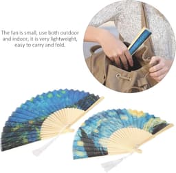 Opvouwbare Handventilator Set met Bloemenprint voor Dansen en Decoratie — thumbnail 4
