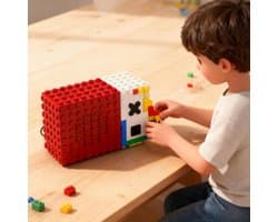 Draagbare Bluetooth Speaker met Bouwstenen Ontwerp - Draadloze Stereo Luidspreker voor Kinderen en Volwassenen