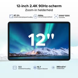 DOOGEE Tab G6 Pro – 12 inch tablet – 9000 mAh/18 W – 36 GB RAM + 128 GB ROM – Android 16 – Gemini AI – 2,4K 90 Hz IPS – Helio G100-chipset – 4G LTE – wifi – dubbele luidsprekers – Face ID — thumbnail 5