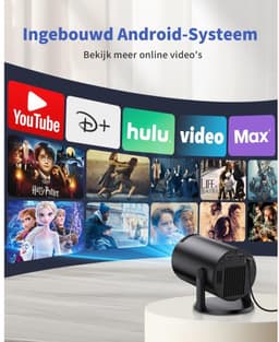 Quvo® Draagbare beamer - Beamer - Projector - Mini Beamer - Zwart - 22cm x 17cm x 9cm — thumbnail 4