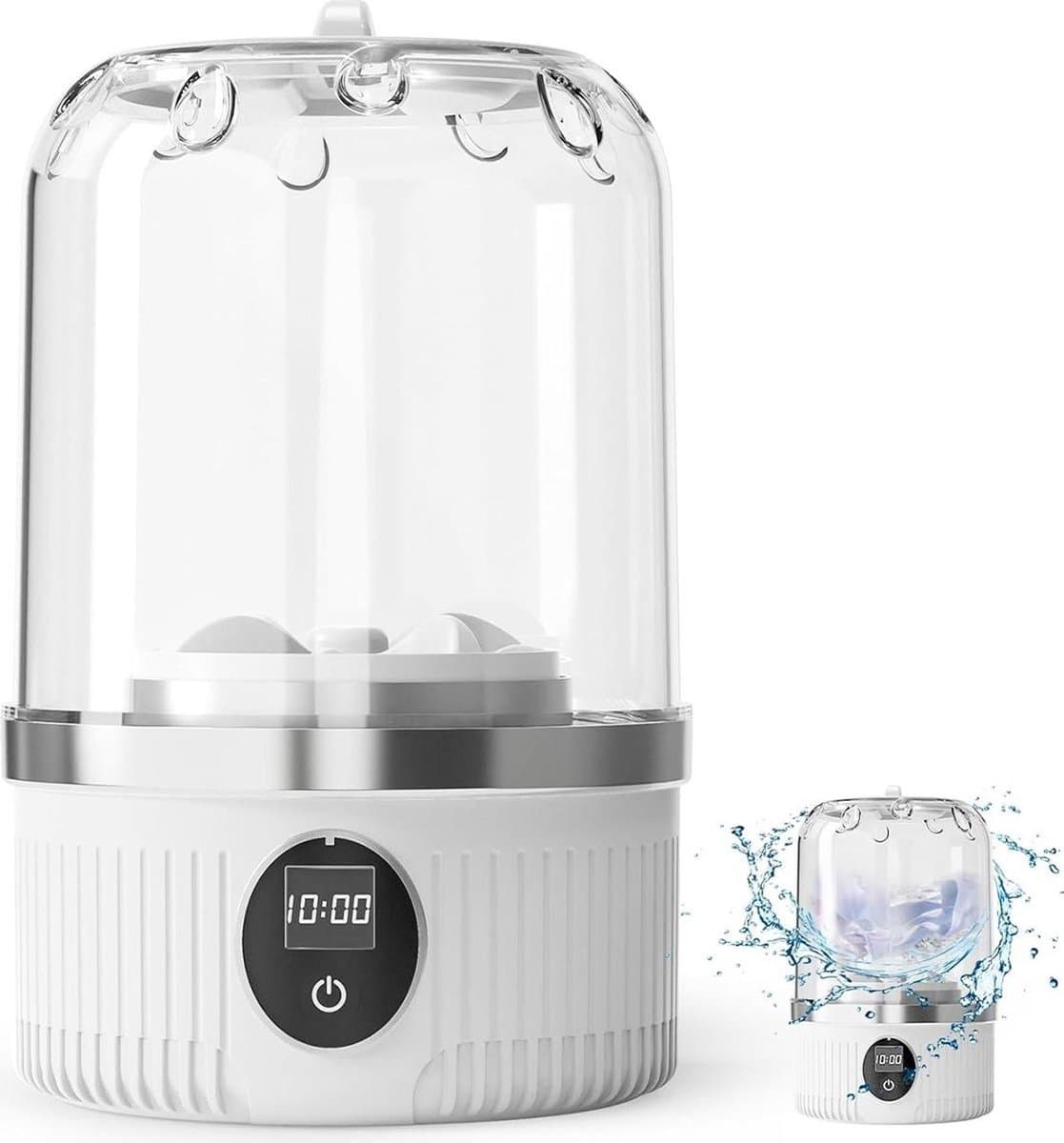 Compacte mini-wasmachine (1 liter, met led-display) – perfect voor het wassen van kleine hoeveelheden wasgoed, ideaal voor op reis en kleine woonruimtes. — afbeelding 1