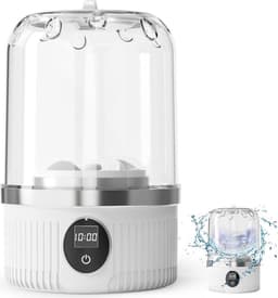 Compacte mini-wasmachine (1 liter, met led-display) – perfect voor het wassen van kleine hoeveelheden wasgoed, ideaal voor op reis en kleine woonruimtes. — thumbnail 1