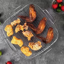 Accessoires voor airfryer, airfryer met twee zones, accessoireset, roestvrij staal, airfryer, grillpan voor airfryer om te koken — thumbnail 2