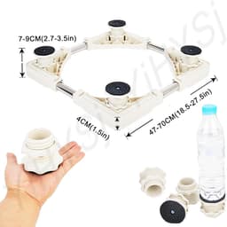 Verstelbaar Onderstel voor Wasmachine, Droger, Koelkast en Vaatwasser (47-70 cm) — thumbnail 4
