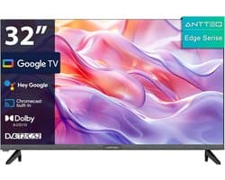 32 Inch Smart TV HD LED Borderless TV met Google TV en Dolby Audio