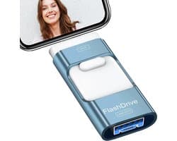 256 GB USB Geheugenstick voor Telefoon en PC - Externe Flashdrive Opslag