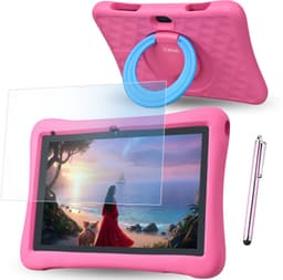 WiseQ Kids Tablet 10 inch Kindertablet – Tablet voor Kinderen – Tablet Kids – 6000 mAh - 160GB – Ouderlijk Toezicht – Android 15 – Roze – 2026 Model — thumbnail 1