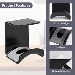 Set van 2 Universele Headset Houders voor Tafel en Muur - Ruimtebesparend en Antislip — thumbnail 2