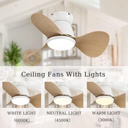 Stille Plafondventilator met Verlichting en Afstandsbediening (60 cm) — thumbnail 1