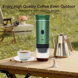 Draagbare koffiemaker, 3-in-1 koffiezetapparaat, mini elektrische koffiezetapparaat voor kampeerders, pendelaars en koffieliefhebbers — thumbnail 4
