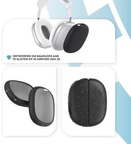 Shieldcase Koptelefoon bescherming geschikt voor Airpods Max 1/2 - Cover bescherming - Comfortabel - Beschermend - Stijlvol - Zwart — thumbnail 3