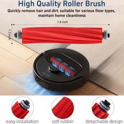 PolkaHome® Accessoires Vervangende geschikt voor Roborock Q Revo S, Qrevo Pro, Qrevo Plus Robotstofzuiger. 1 Hoofdborstel, 4 Zzijborstels, 3 HEPA-Filters, 2 Reinigingsdoeken, 3 Stofzakken. — thumbnail 5