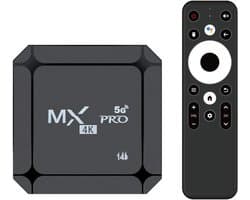 Smart Tv Box - Android Mediaspeler - Thuis Entertainment - Nieuwste Android 13.1 - 9x9x1.2 cm - Zwart