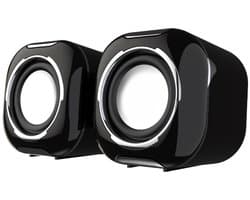 Oneay Computerluidsprekers, 5W pc-luidsprekers, USB-luidsprekers, monitorluidsprekers voor desktopcomputers/pc's/laptops, gamingluidsprekers