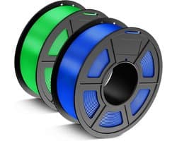 3D Printer Filament - PLA Plus Materiaal - Modelbouw Printen - Hoge Maatnauwkeurigheid - 1.75mm Spoel 2.2kg - Blauw Groen