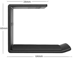 QTTVBTNA -Headset Houder - Headset Standaard - Koptelefoon Haak - Hoofdtelefoon Hanger - Aluminium - for Over-Ear Headphones, Gaming Headset - Zwart — thumbnail 2