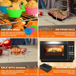 Airfryer Accessoires - BPA-Vrij, Herbruikbaar en Vaatwasmachinebestendig voor Dubbele Airfryers 7,6L - 9,5L — thumbnail 2