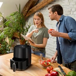 DYNA® Mini airfryer - Airfryer - Airfryer klein - Zwart - ‎26cm x 30cm x 35cm — thumbnail 9