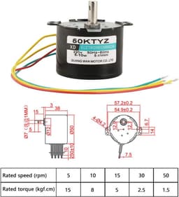 Lage Snelheid Synchrone Motor 5-50 RPM voor Industriële Toepassingen en Vaatwassers — thumbnail 3