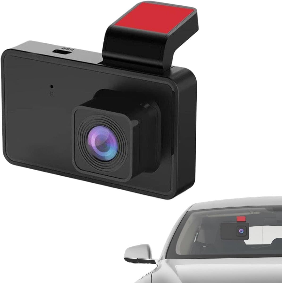 1080p rijrecorder, 1080p autorecorder, 170-graden groothoek autocamera met rijfunctie | 24-uurs parkeermonitor, loopopname, recorder — afbeelding 1